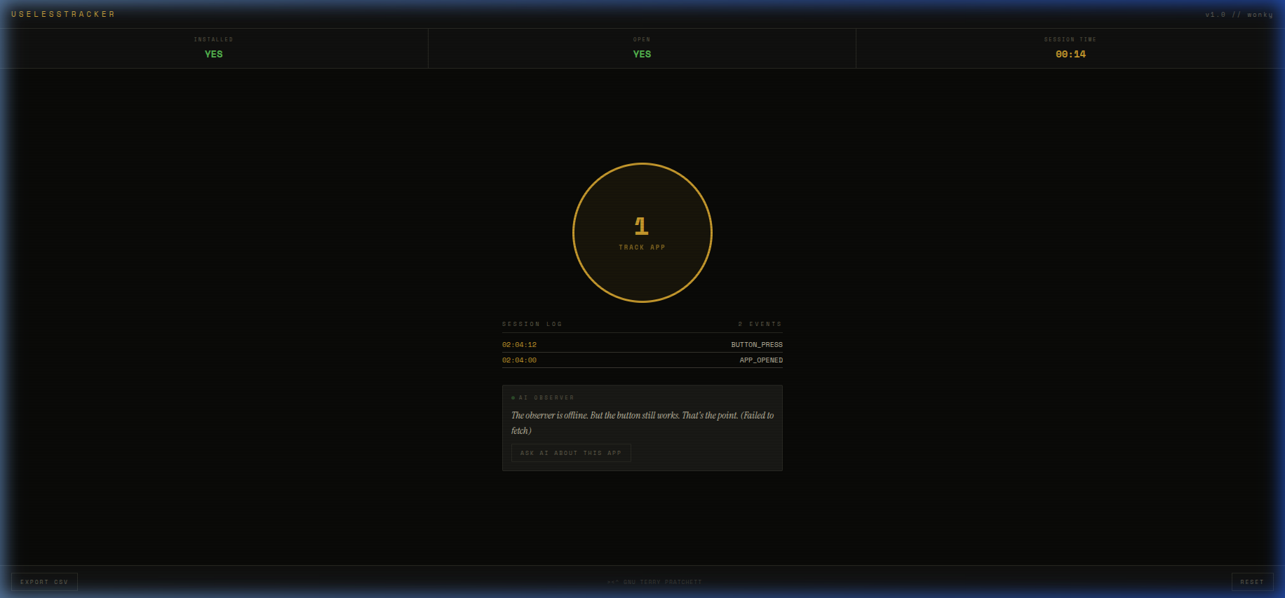Useless Tracker Screenshot